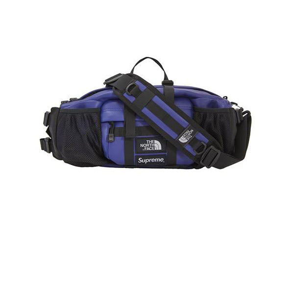 SUPREME THE NORTH FACE LEATHER MOUNTAIN WAIST BAG ROYAL FW18