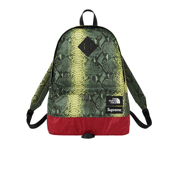 THE NORTH FACE X SUPREME SNAKESKIN LIGHTWEIGHT DAY PACK GREEN SS18