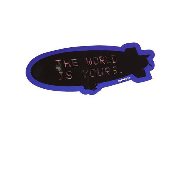 SUPREME THE WORLD IS YOURS STICKER FW17