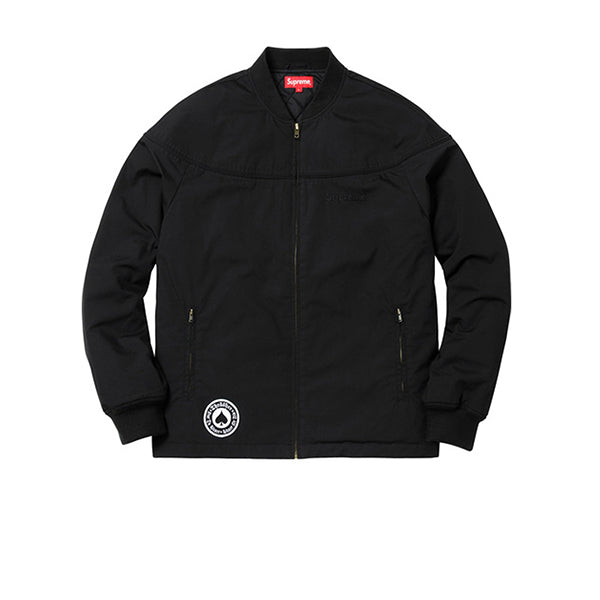 SUPREME THRASHER POPLIN CREW JACKET "BLACK" SS17