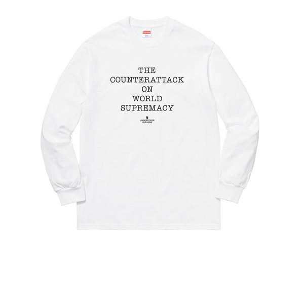 SUPREME UNDERCOVER/PUBLIC ENEMY COUNTERATTACK LONG SLEEVE TEE"WHITE SS18