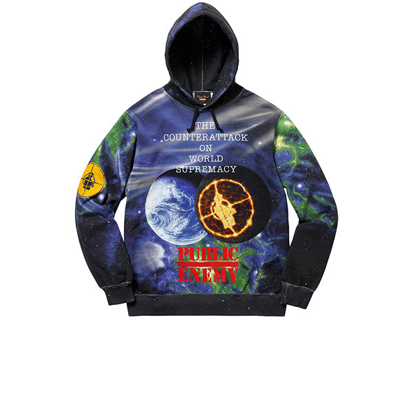 UNDERCOVER X SUPREME PUBLIC ENEMY HOOODED SWEATSHIRT MULTI SS18