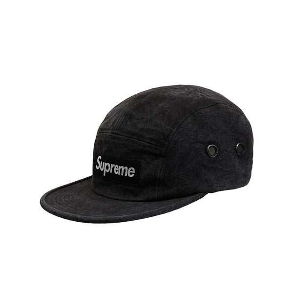 SUPREME WASHED CANVAS CAMP CAP BLACK FW19