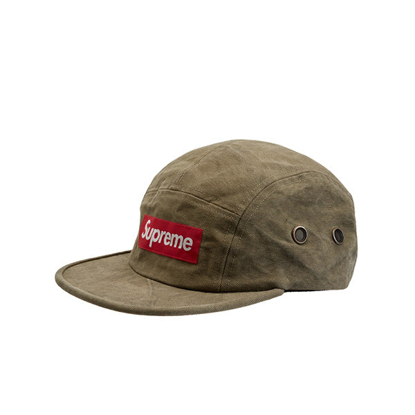 SUPREME WASHED CANVAS CAMP CAP OLIVE FW19