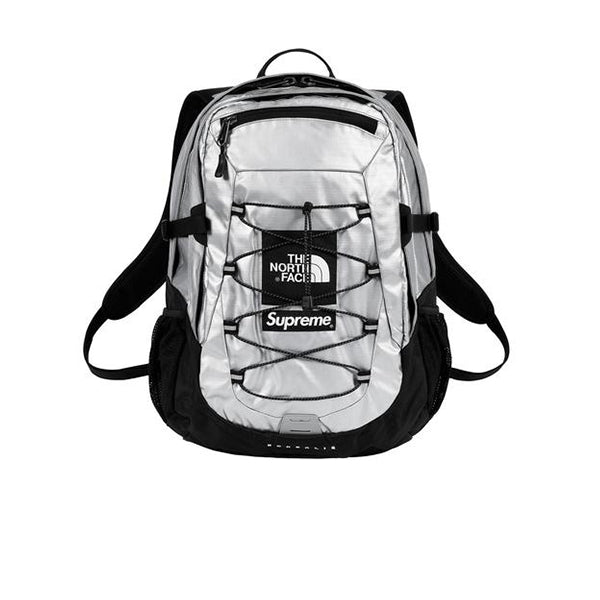 Supreme the north face metallic borealis backpack silver on sale