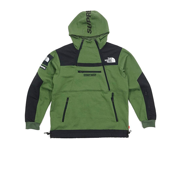 THE NORTH FACE X SUPREME STEEP TECH HOODED SWEATSHIRT OLIVE GREEN