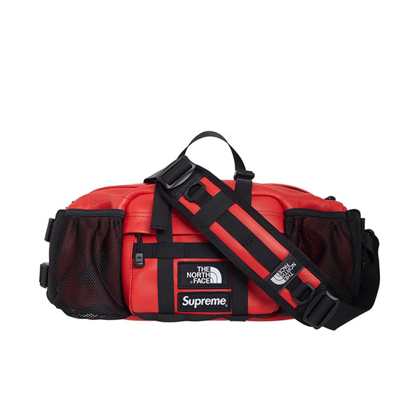 THE NORTH FACE X SUPREME LEATHER MOUNTAIN WAIST BAG RED FW18