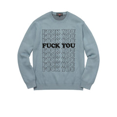 SUPREME HYSTERIC GLAMOUR FUCK YOU SWEATER LIGHT