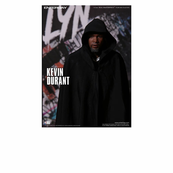 NBA x Enterbay Brooklyn Nets Kevin Durant Real Masterpiece 1/6 Scale Figure  (black)