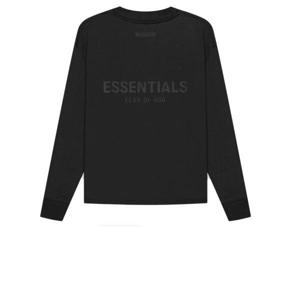 FEAR OF GOD ESSENTIALS LONG SLEEVE T-SHIRT BLACK/STRETCH LIMO SS21