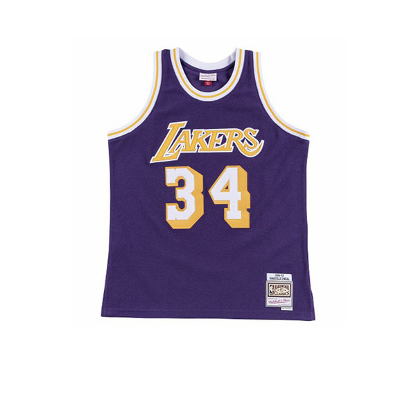 MITCHELL & NESS NBA HARDWOOD CLASSIC SWINGMAN LOS ANGELES LAKERS SHAQUILLE O'NEAL ROAD 1996-97 JERSEY PURPLE