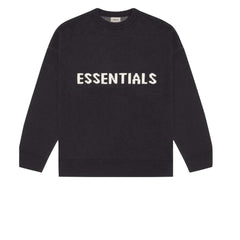 FEAR OF GOD ESSENTIALS KNIT SWEATER DARK SLATE STRETCH LIMO BLACK