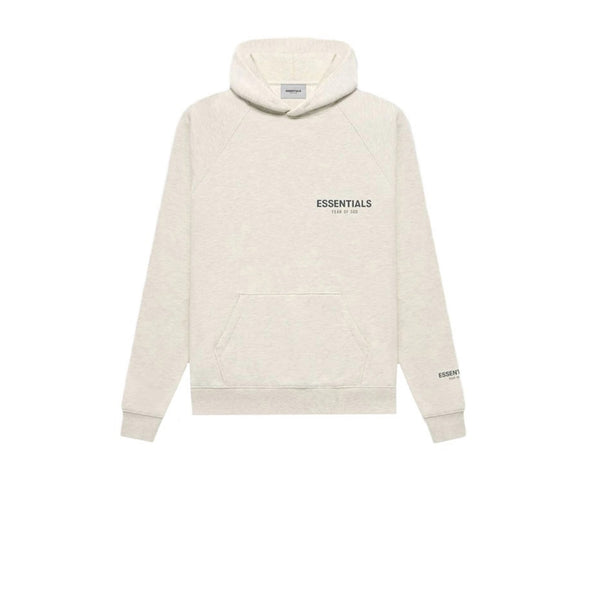 FEAR OF GOD ESSENTIALS PULLOVER HOODIE LIGHT HEATHER OATMEAL FW21