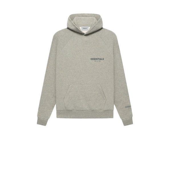 FEAR OF GOD ESSENTIALS PULLOVER HOODIE HEATHER OATMEAL FW21