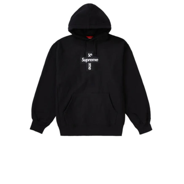 SUPREME CROSS BOX LOGO HOODED SWEATSHIRT BLACK FW20