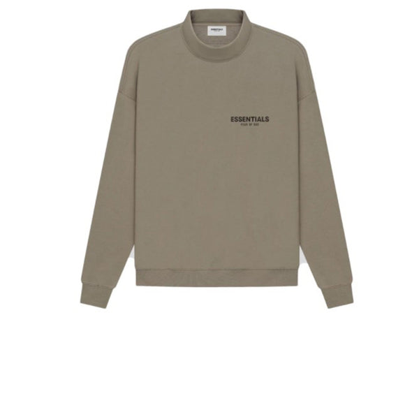 FEAR OF GOD ESSENTIALS MOCK NECK SWEATER TAUPE SS21