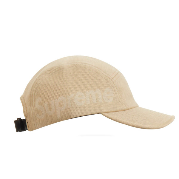 SUPREME JACQUARD PIQUE CAMP CAP TAN SS21