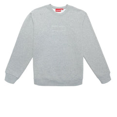 SUPREME CUTOUT LOGO CREWNECK HEATHER GREY SS20 - Stay Fresh