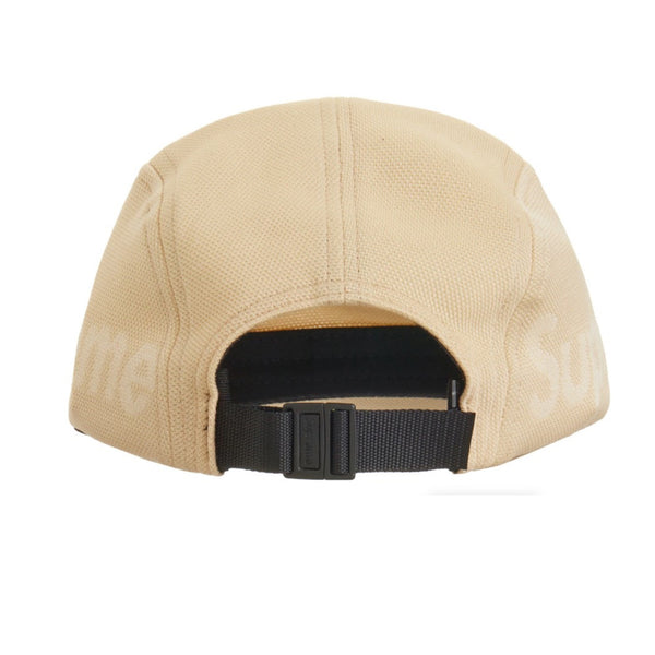 SUPREME JACQUARD PIQUE CAMP CAP TAN SS21