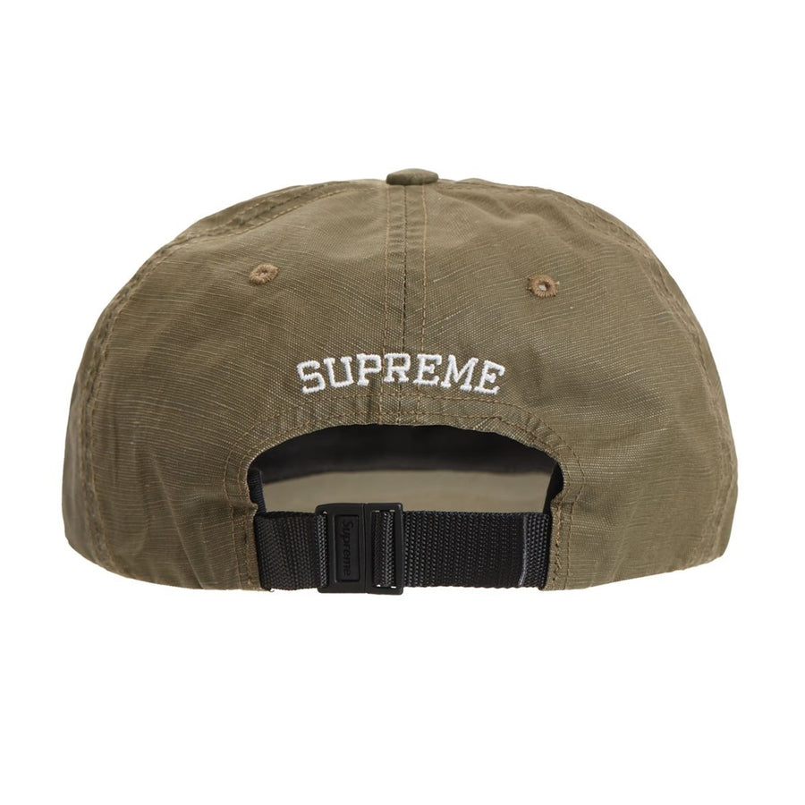 SUPREME SMALL BOX COATED LINEN 6-PANEL OLIVE SS22