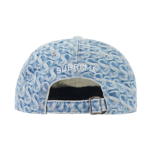 SUPREME MONOGRAM DENIM 6-PANEL BLUE FW21