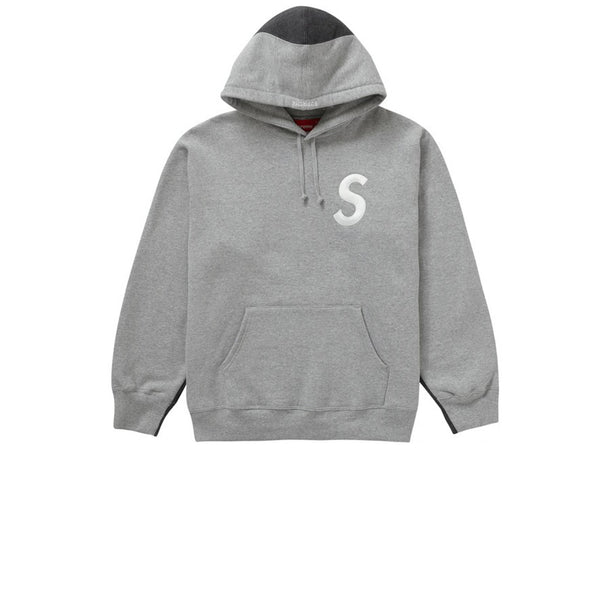 SUPREME S LOGO SPLIT HOODED SWEATSHIRT HEATHER GREY FW21 - Stay Fresh