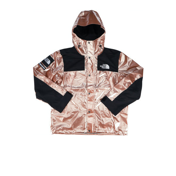 SUPREME X THE NORTH FACE METALLIC MOUNTAIN PARKA ROSE GOLD SS18