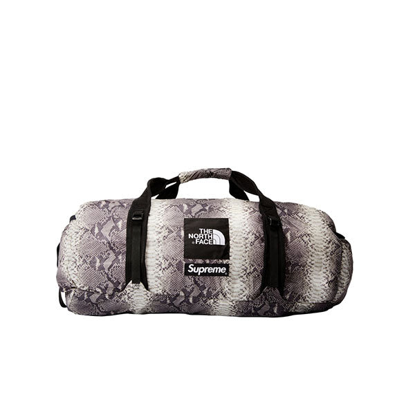 THE NORTH FACE X SUPREME SNAKESKIN FLYWEIGHT DUFFLE BAG BLACK