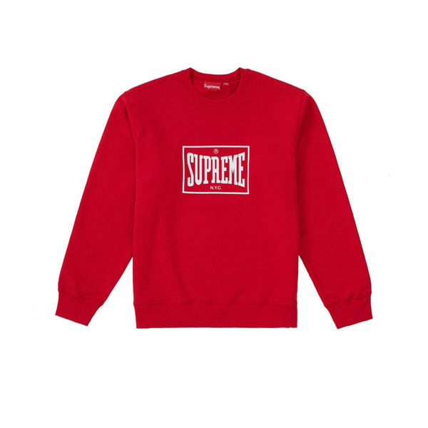 SUPREME WARM UP CREWNECK RED SS19 - Stay Fresh