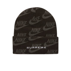 NIKE X SUPREME JACQUARD LOGOS BEANIE BLACK SS21 - Stay Fresh