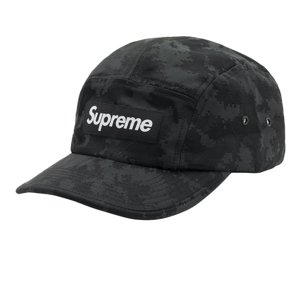 SUPREME SATIN DIGI CAMO CAMP CAP BLACK SS20 - Stay Fresh