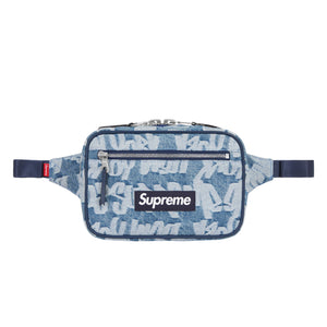 SUPREME FAT TIP JACQUARD DENIM WAIST BAG BLUE SS22 - Stay Fresh