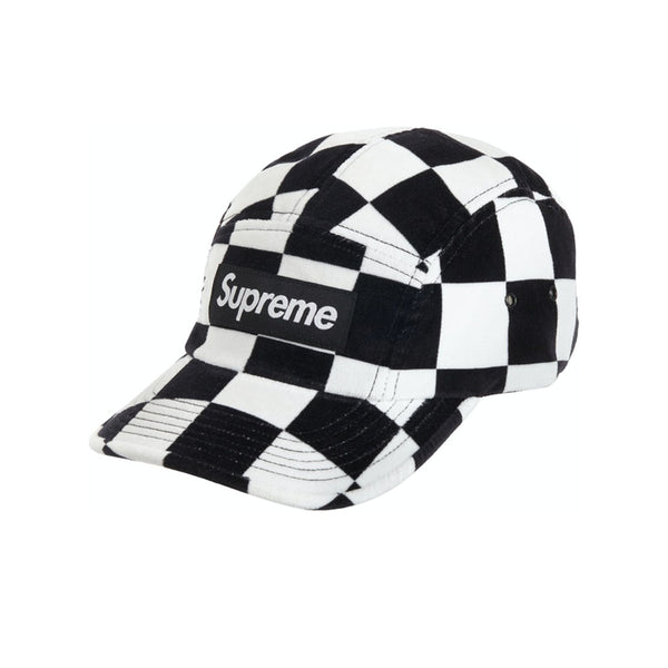 SUPREME VELVET CAMP CAP CHECKER FW20 - Stay Fresh