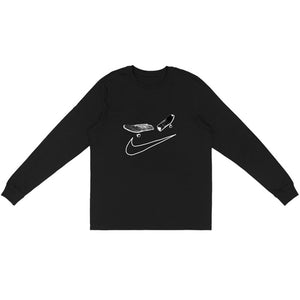 TRAVIS SCOTT X NIKE CACTUS JACK FOR NIKE SB SMILE LONG SLEEVE TEE BLACK SS20