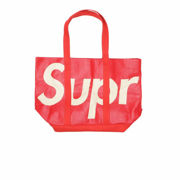 SUPREME RAFFIA TOTE RED SS20