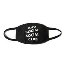 ANTI SOCIAL SOCIAL CLUB  MEDICAL MASK BLACK