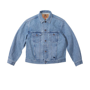 SUPREME X BURBERRY DENIM TRUCKER JACKET WASHED