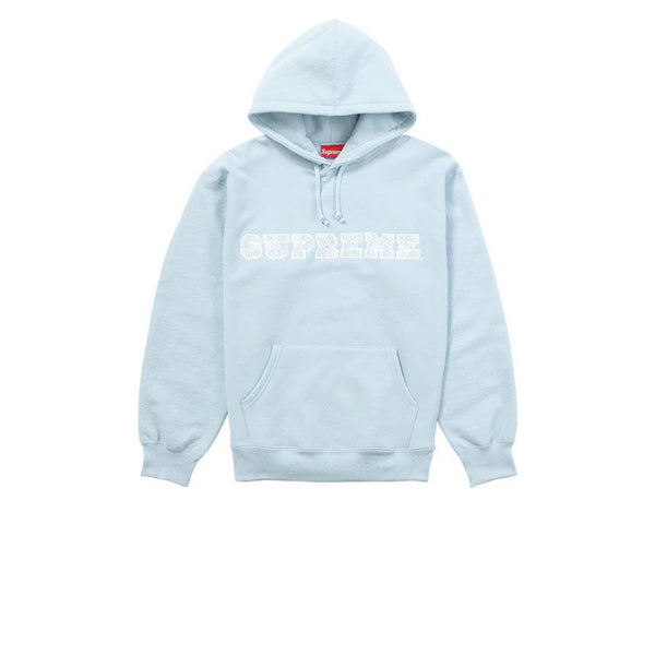 Light blue hot sale supreme sweatshirt