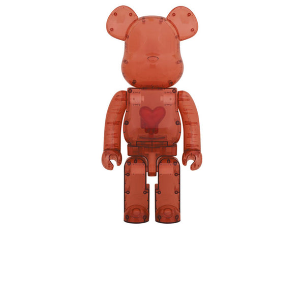 BEARBRICK EMOTIONALLY UNAVAILABLE CLEAR RED HEART 1000% FW20