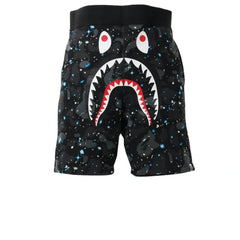 BAPE SPACE CAMO SHARK SWEAT SHORTS BLACK SS21 - Stay