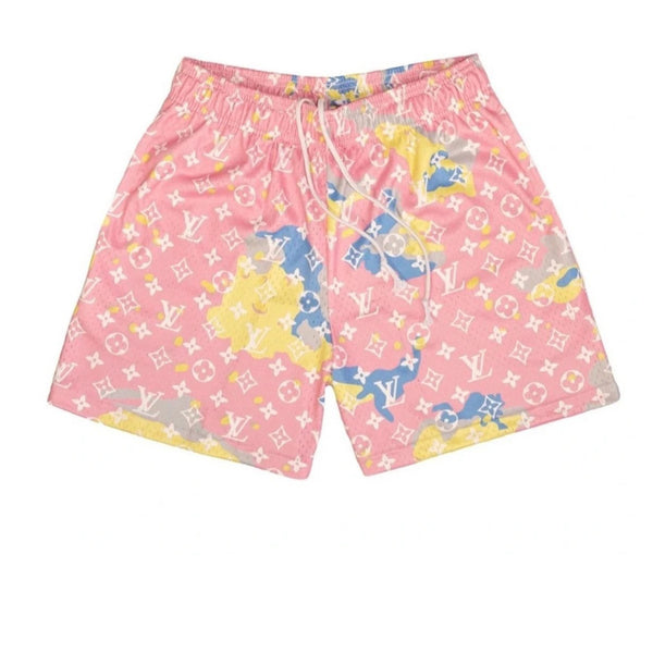 BRAVEST STUDIOS PAISLEY LOUIS VUITTON SHORTS PINK - French First