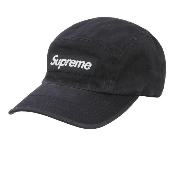 Screw cap prevents leaks RvceShops SUPREME WASHED CHINO TWILL CAMP CAP  BLACK FW22