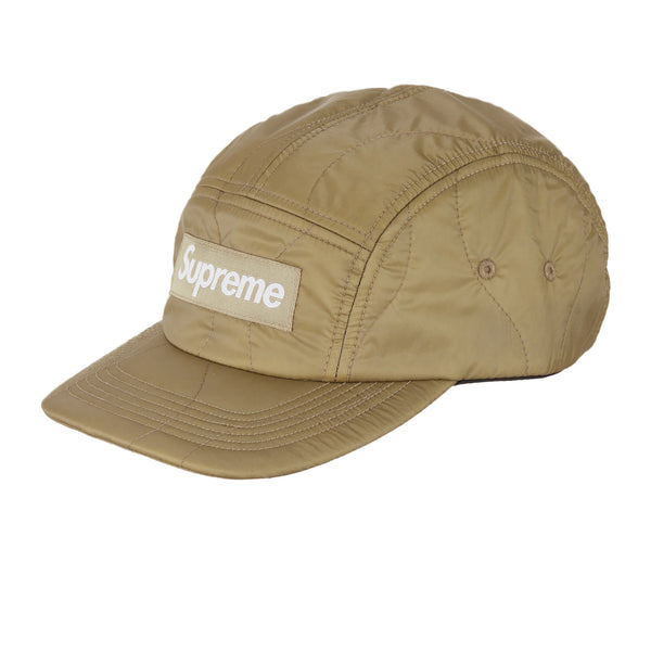 SUPREME QUILTED LINER CAMP CAP GOLD FW22