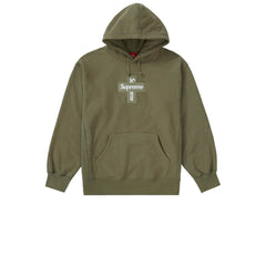 SUPREME CROSS BOX LOGO HOODED SWEATSHIRT LIGHT OLIVE FW20 - Stay Fresh