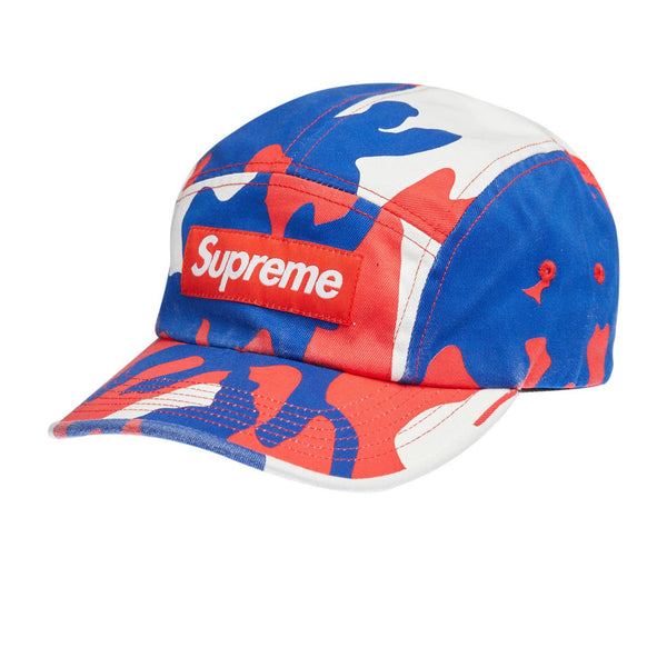 SUPREME WASHED CHINO TWILL CAMP CAP CAP RED CAMO SS22