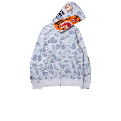 BAPE SPACE CAMO TIGER FULL ZIP HOODIE WHITE FW21 - Stay Fresh