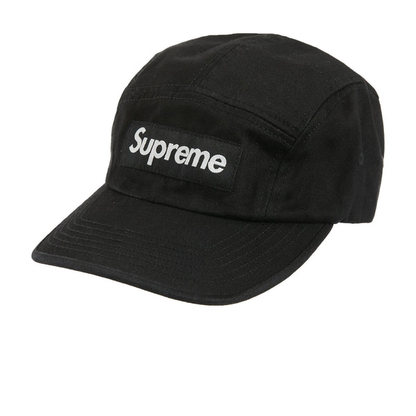 SUPREME WASHED CHINO TWILL CAMP CAP BLACK SS23