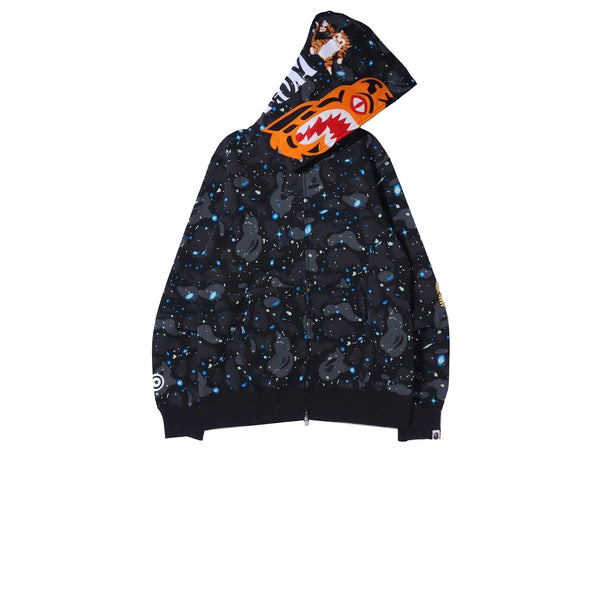 BAPE SPACE CAMO TIGER FULL ZIP HOODIE BLACK FW21 - Stay Fresh