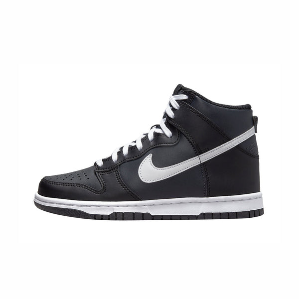 Nike dunk high on sale black and white