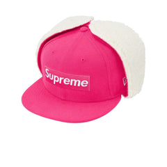 SUPREME EARFLAP BOX LOGO NEW ERA PINK FW21 - Stay Fresh